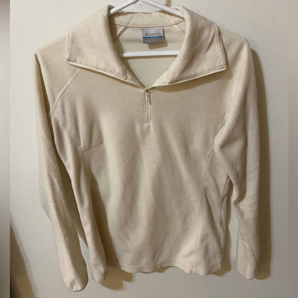 Cream Columbia Quarter Zip